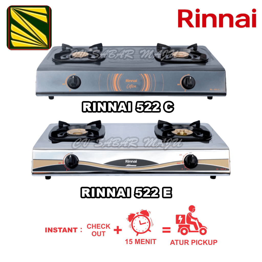 Rinnai Kompor Gas 2 Tungku Sabar Maju